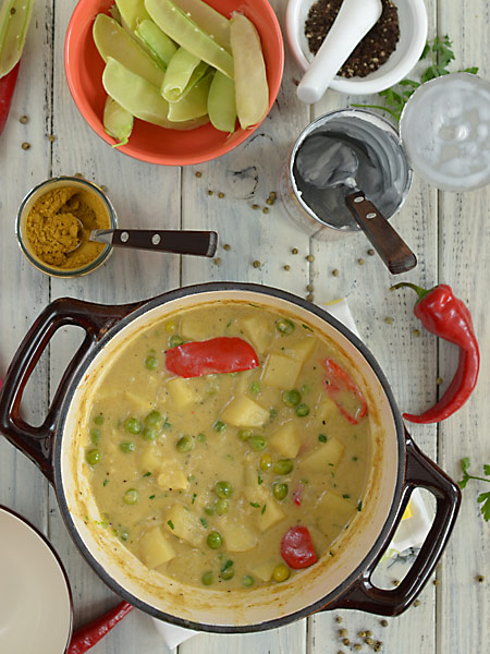 Curry z ziemniakw z groszkiem - pyszne i byskawiczne - 7 krok przygotowania