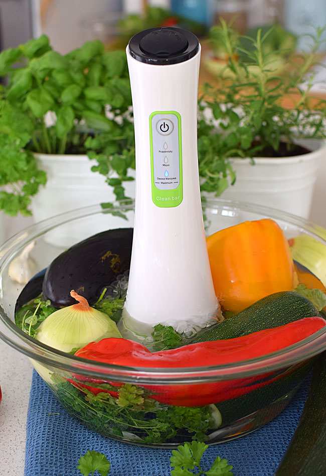 Myjka do warzyw i owocw Food Cleaner i super muszle ze zdrowymi warzywami - etap 1