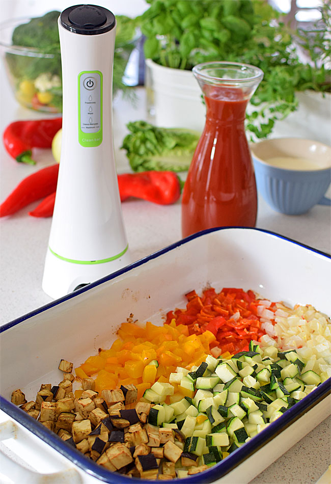 Myjka do warzyw i owocw Food Cleaner i super muszle ze zdrowymi warzywami - etap 4