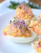Jajka faszerowane marchewk i chrzanem
