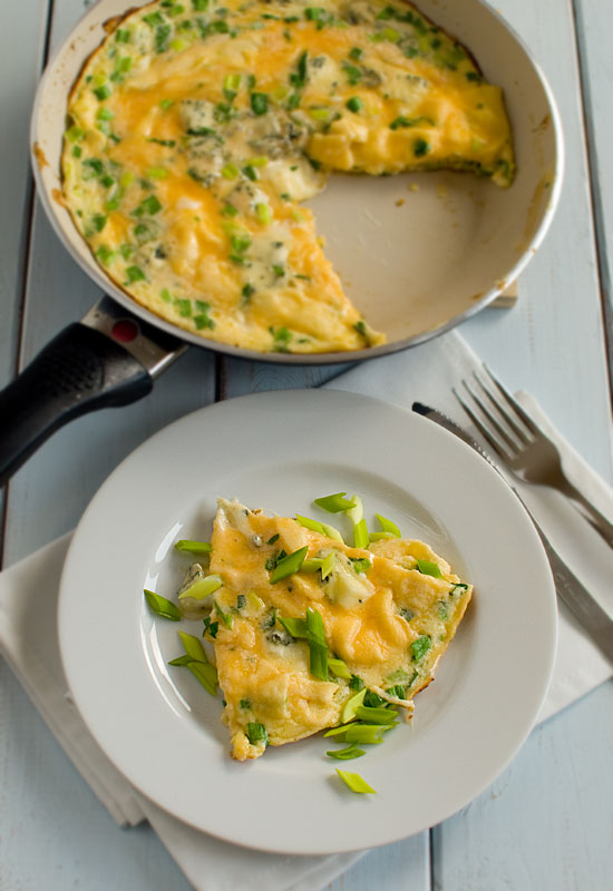 Omlet wiosenny zto-zielony z serem pleniowym