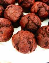 Muffiny potrjnie czekoladowe - z gorzk i bia czekolad