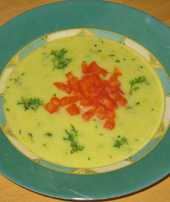 Zupa z porow (z rzezucha i pomidorem)