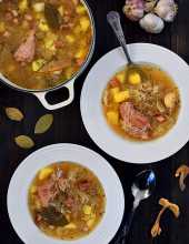 Kwanica - gralska zupa na wdzonych eberkach - najlepszy przepis tradycyjny