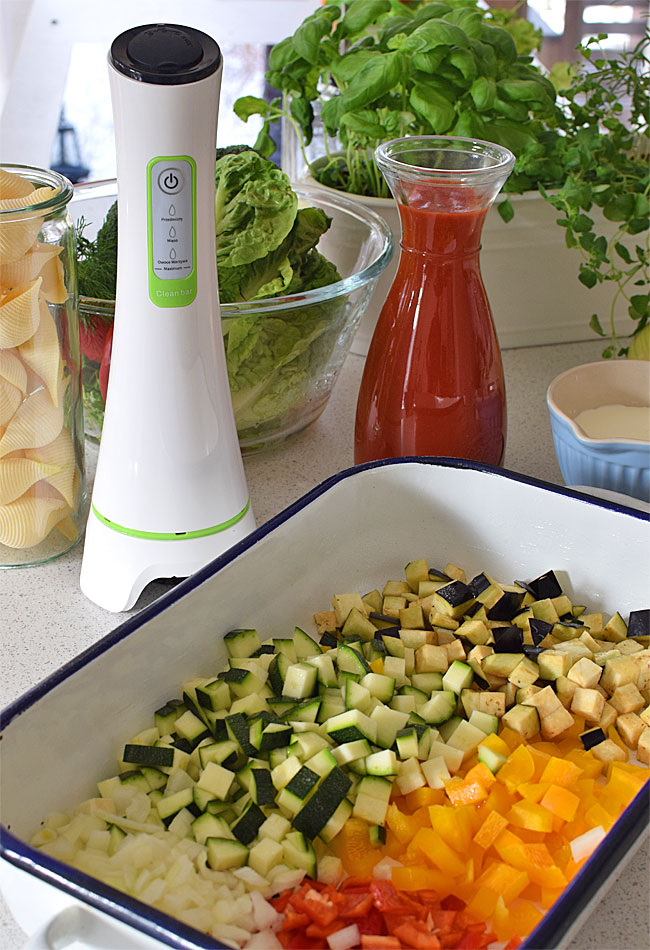 Myjka do warzyw i owoców Food Cleaner i super muszle ze zdrowymi warzywami - etap 2