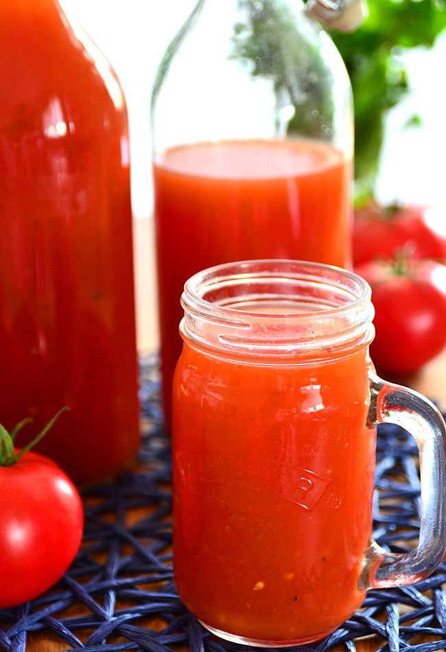 Domowy sok pomidorowy
 - etap 1
