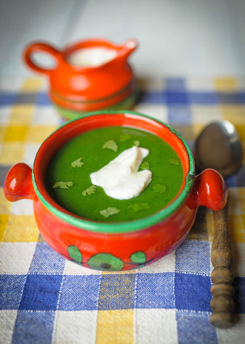 Zupa szalenie zielona, bo szpinakowa  - etap 1