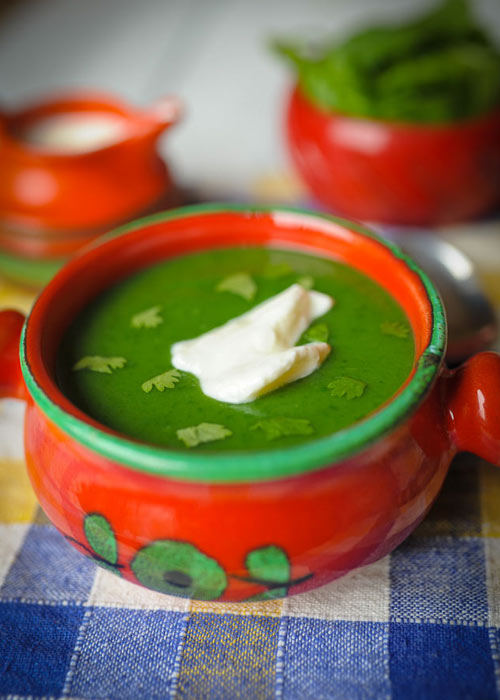 Zupa szalenie zielona, bo szpinakowa  - etap 3