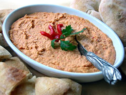 Hummus z czerwona papryka