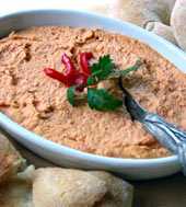 Hummus z czerwona papryka