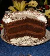 Bardzo czekoladowy tort z czekoladowym kremem