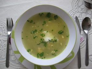 Kremowa zupa z groszku