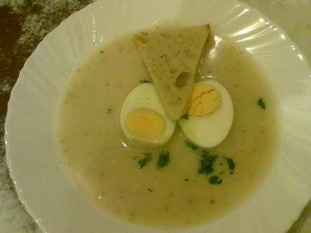 zupa chrzanowa z jajkiem