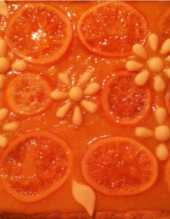 Mazurek pomarańczowy z marcepanem