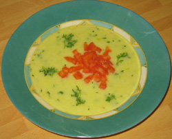 Zupa z porow (z rzezucha i pomidorem)