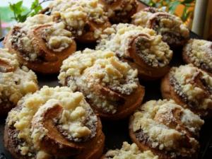 Muffinki z waniliow kruszonk i nutell