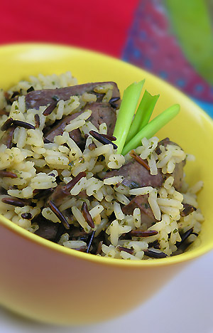 Potrawka z wątróbek w ryżu