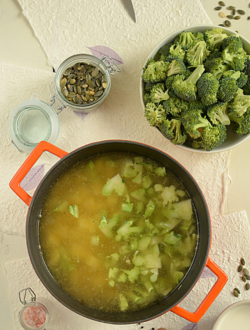 Zupa podwjnie brokuowa (prawie fit) - etap 2